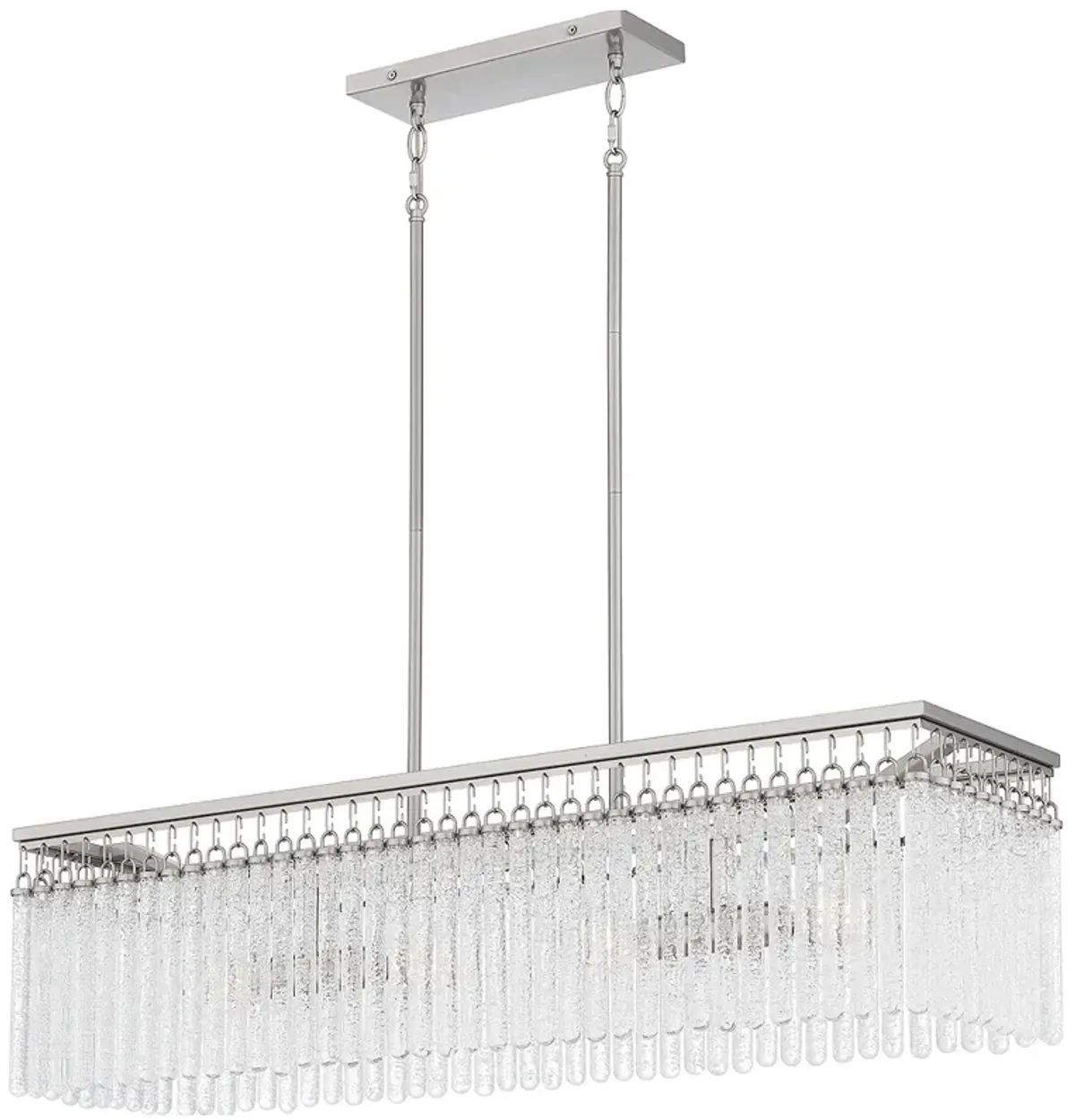 Quoizel Camilla 38" Wide Brushed Nickel Linear Pendant