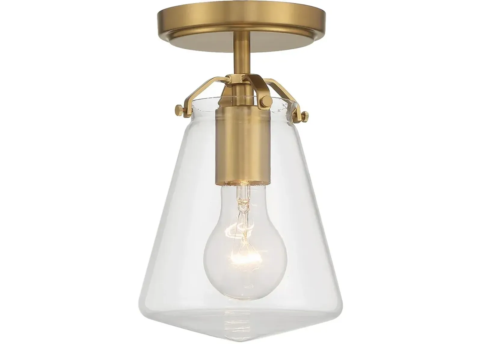 Crystorama Voss 1 Light Luxe Gold Semi Flush Mount