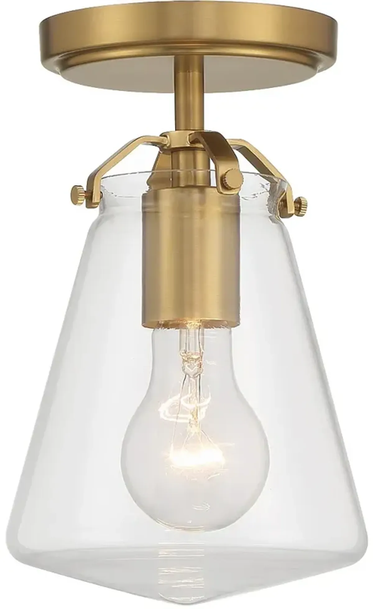 Crystorama Voss 1 Light Luxe Gold Semi Flush Mount