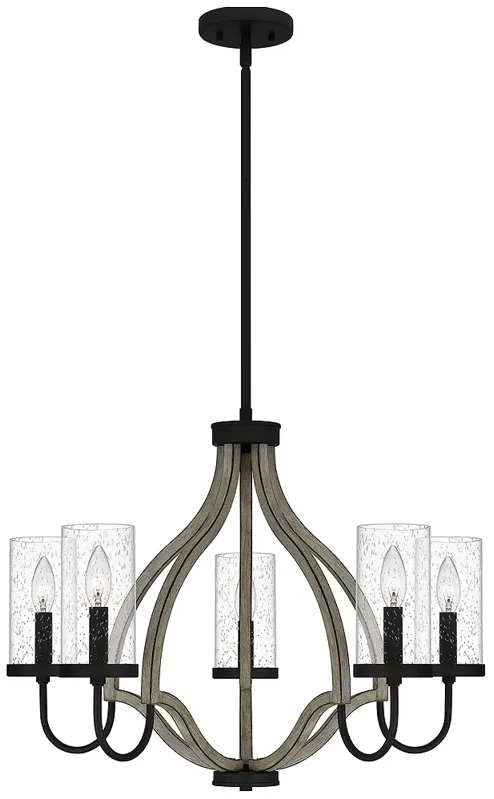 Cornelia 5-Light Matte Black Chandelier