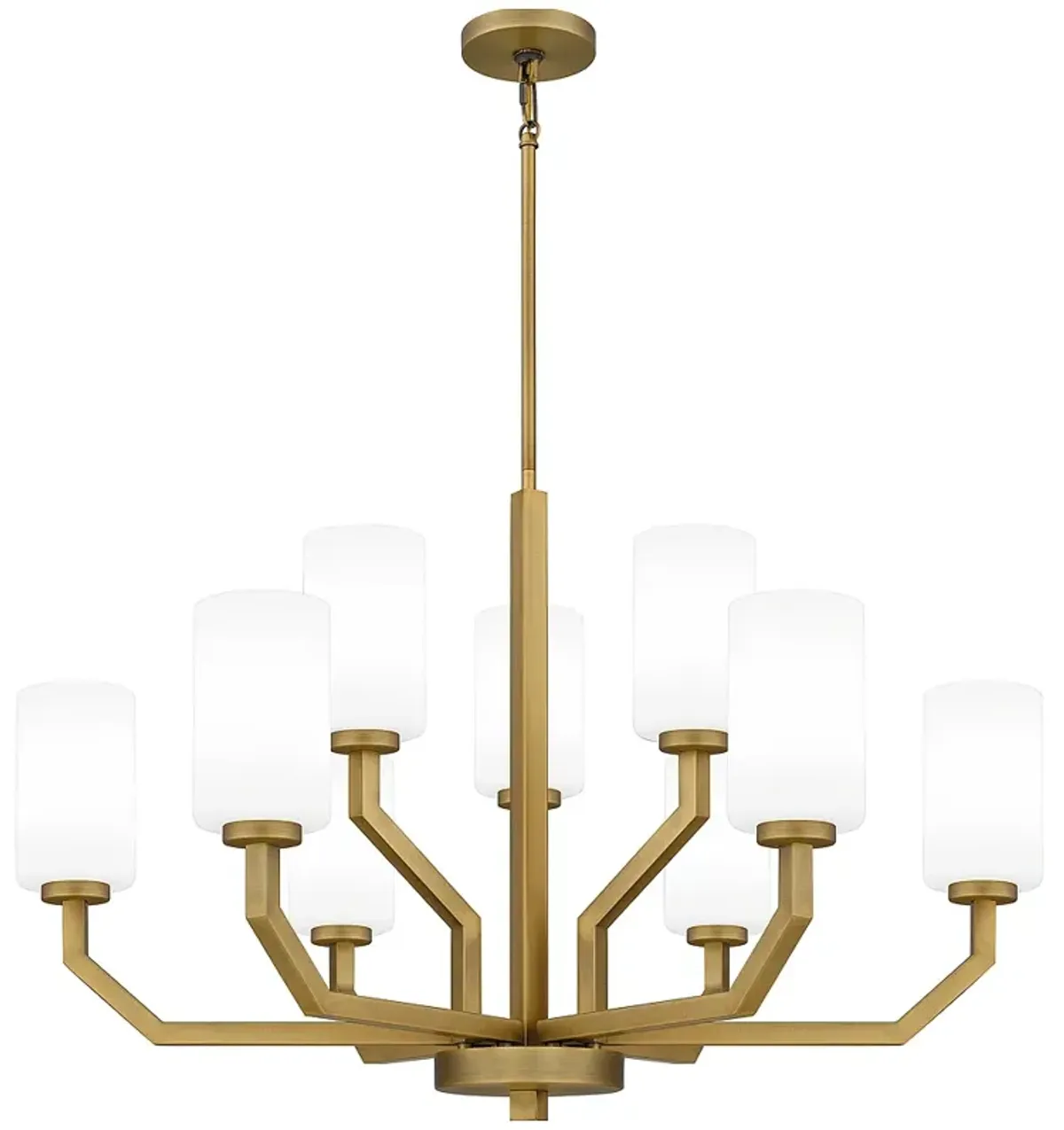 Cavalier 9-Light Aged Brass Chandelier