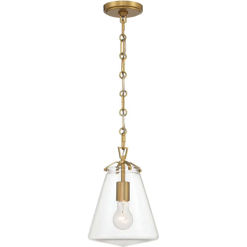 Crystorama Voss 1 Light Luxe Gold Mini Pendant