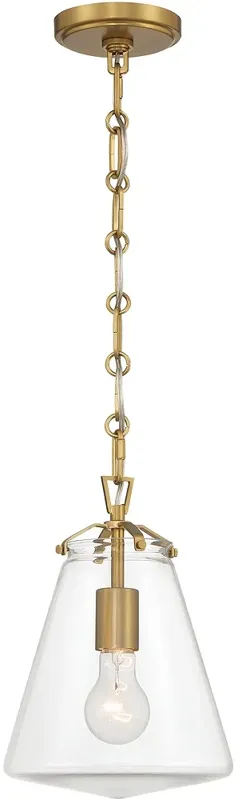 Crystorama Voss 1 Light Luxe Gold Mini Pendant