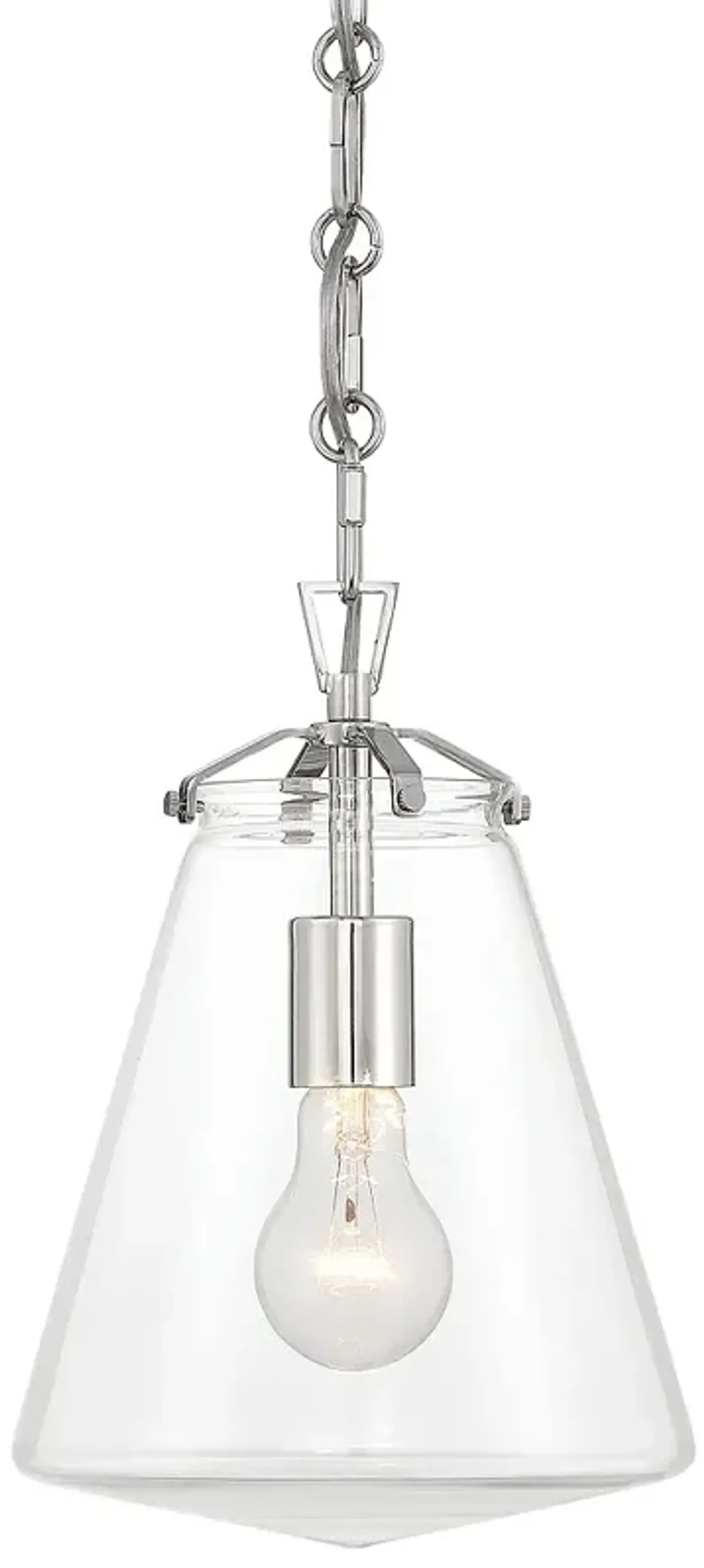 Crystorama Voss 1 Light Polished Nickel Mini Pendant