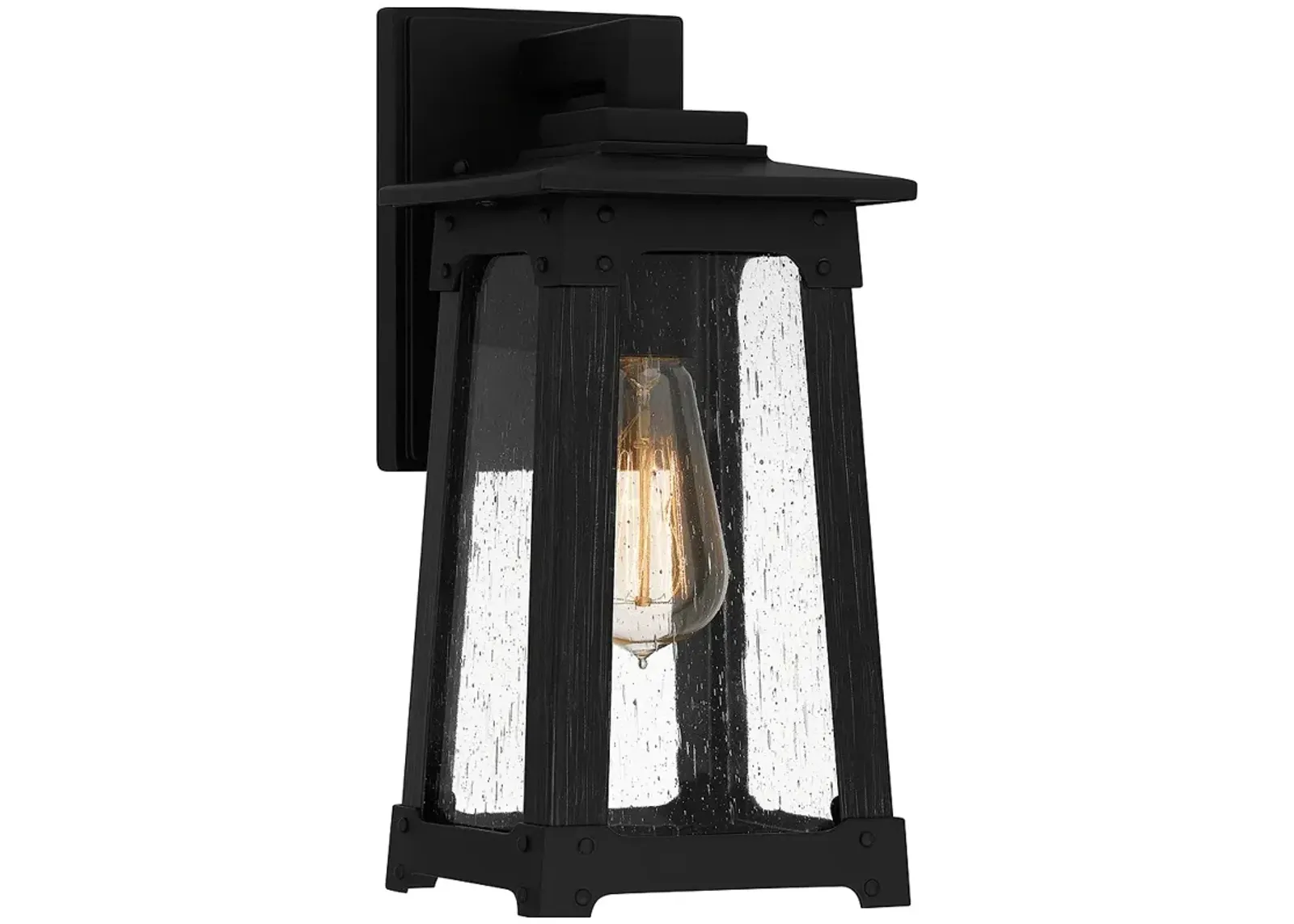 Drescher 1-Light Matte Black Outdoor Wall Lantern