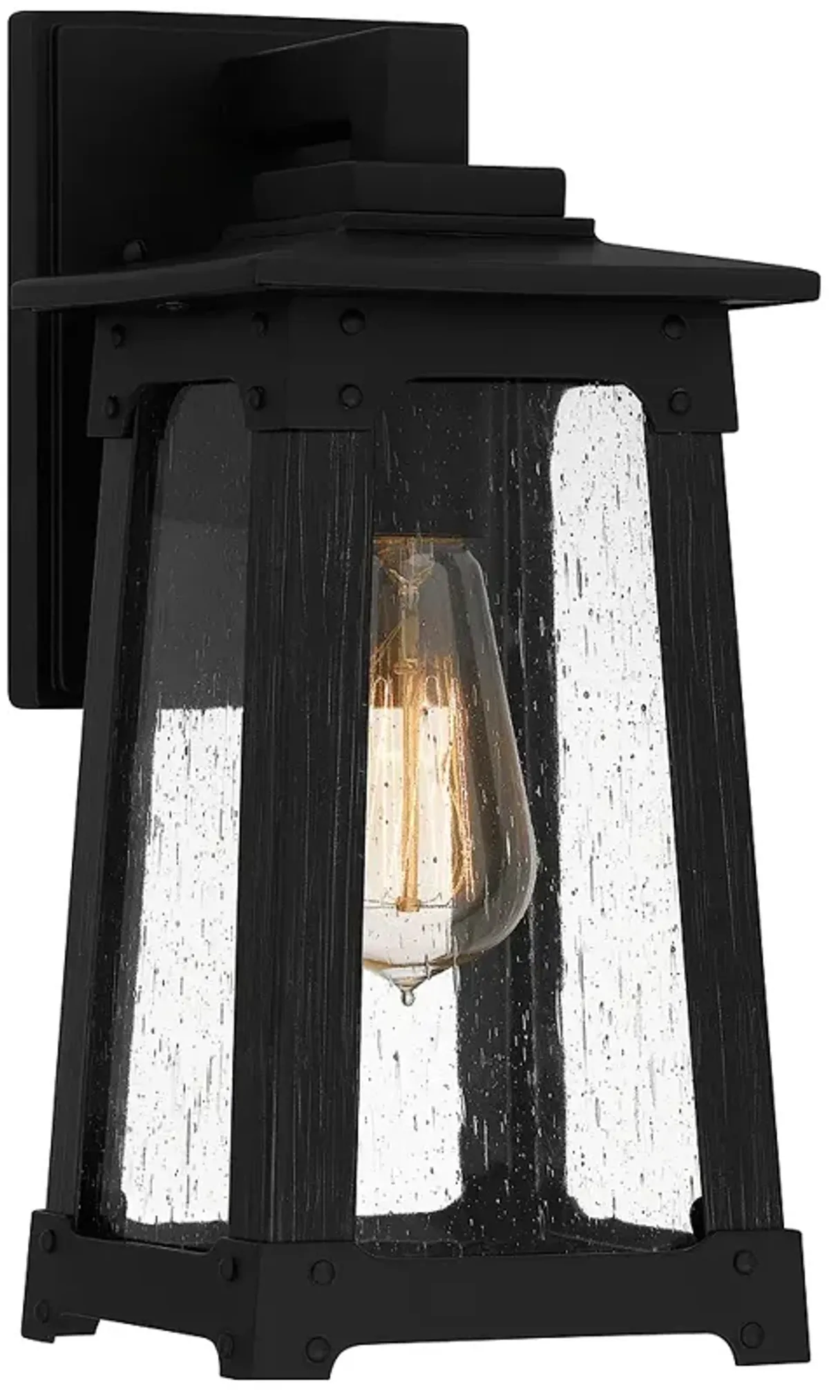 Drescher 1-Light Matte Black Outdoor Wall Lantern