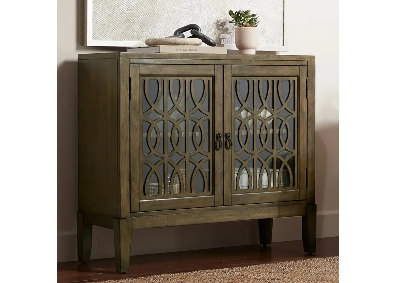 Pendleton Kire 40 1/2" Wide Glass Door Accent Cabinet