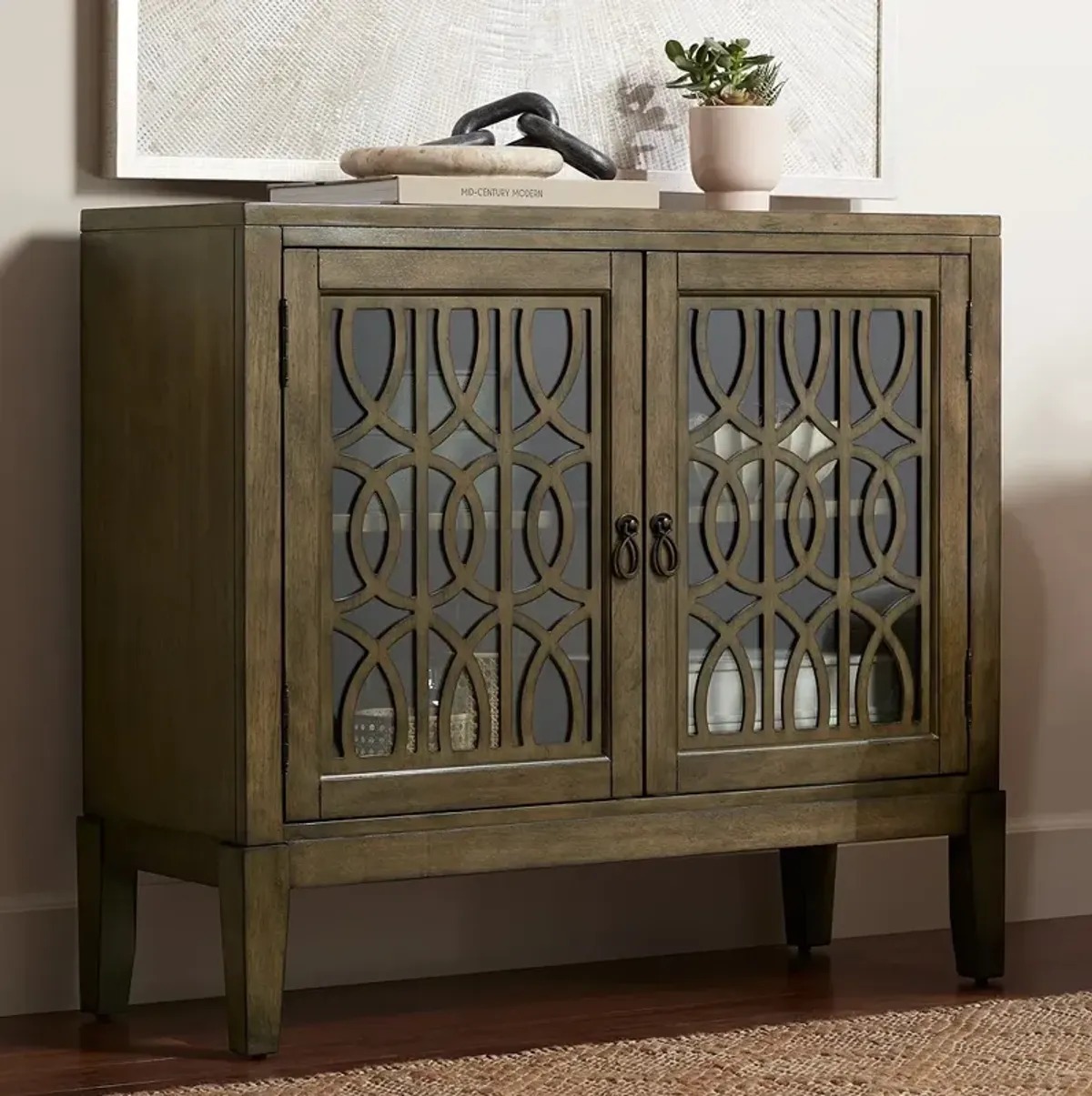 Pendleton Kire 40 1/2" Wide Glass Door Accent Cabinet