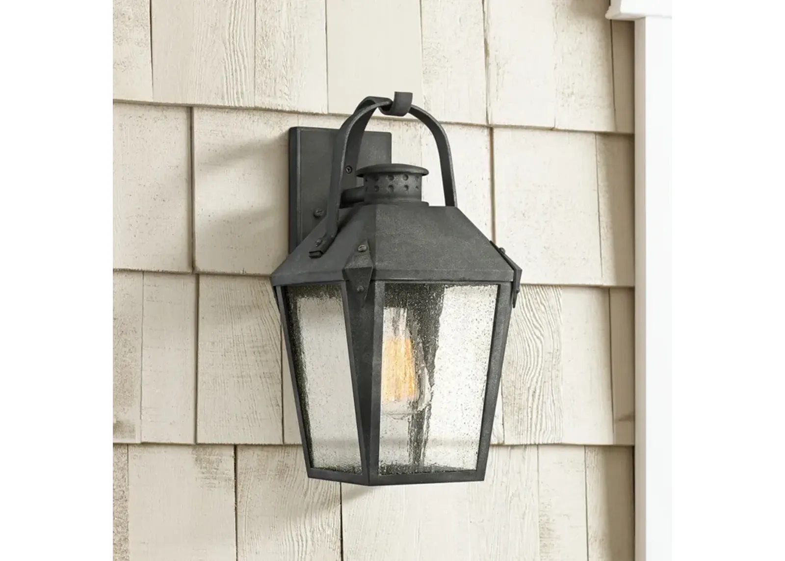 Quoizel Carriage 15" High Mottled Black Outdoor Wall Light