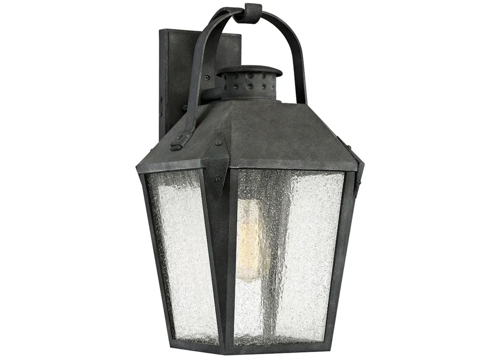 Quoizel Carriage 19" High Mottled Black Outdoor Wall Light