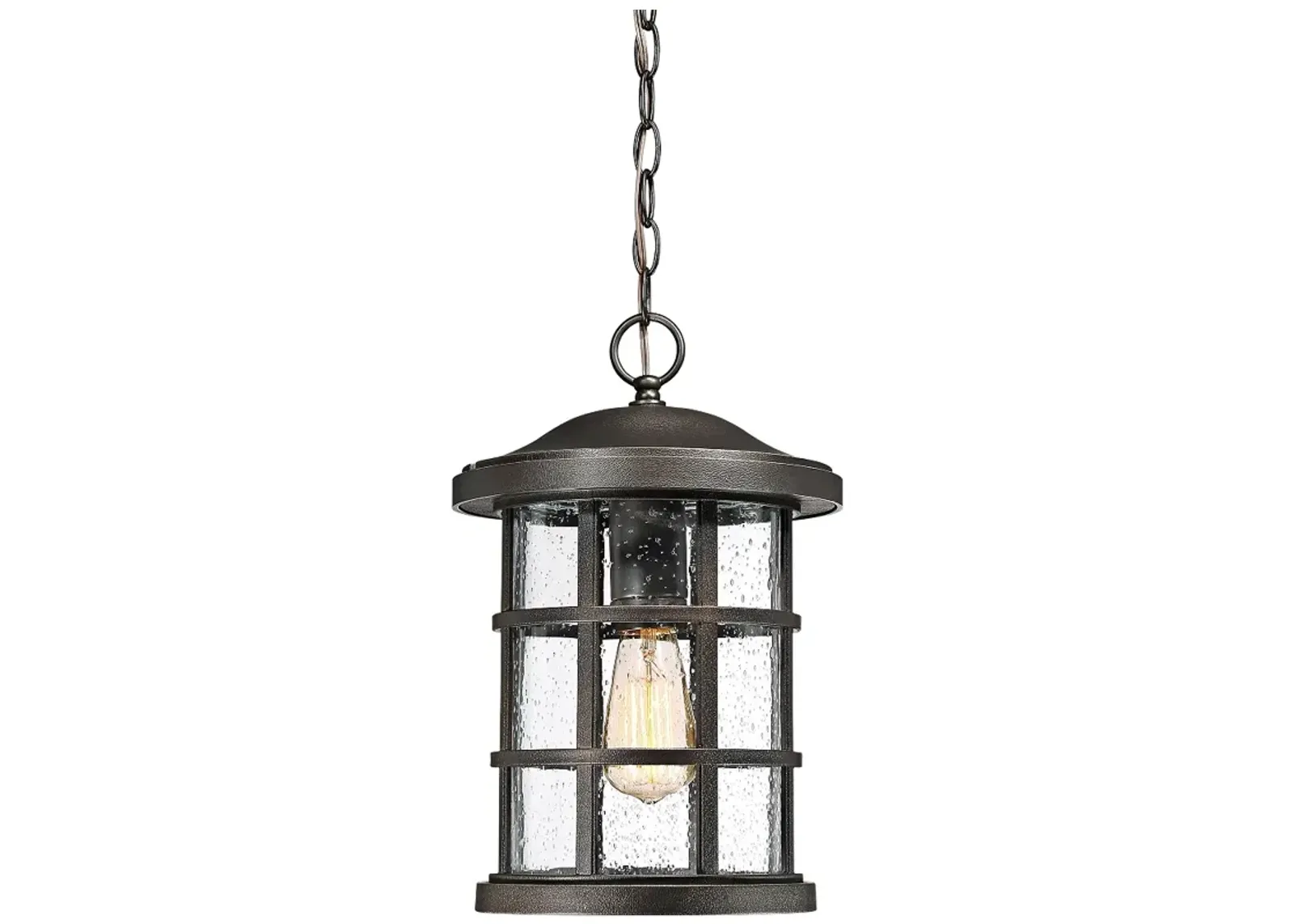 Quoizel Crusade 15 1/2" High Bronze Outdoor Hanging Light