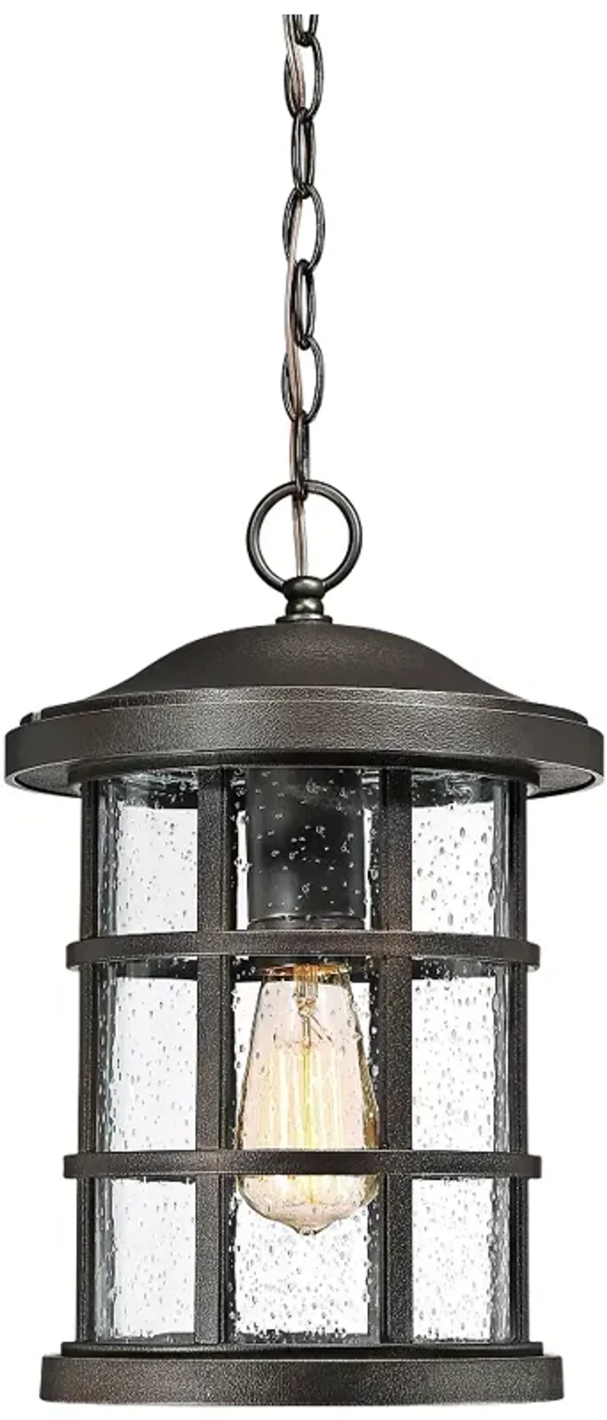 Quoizel Crusade 15 1/2" High Bronze Outdoor Hanging Light