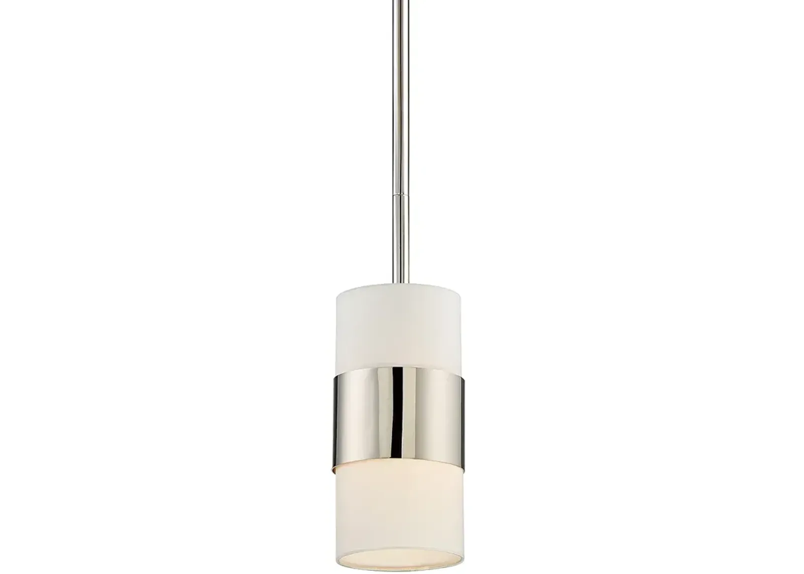 Crystorama Grayson 6" Wide Polished Nickel Mini Pendant