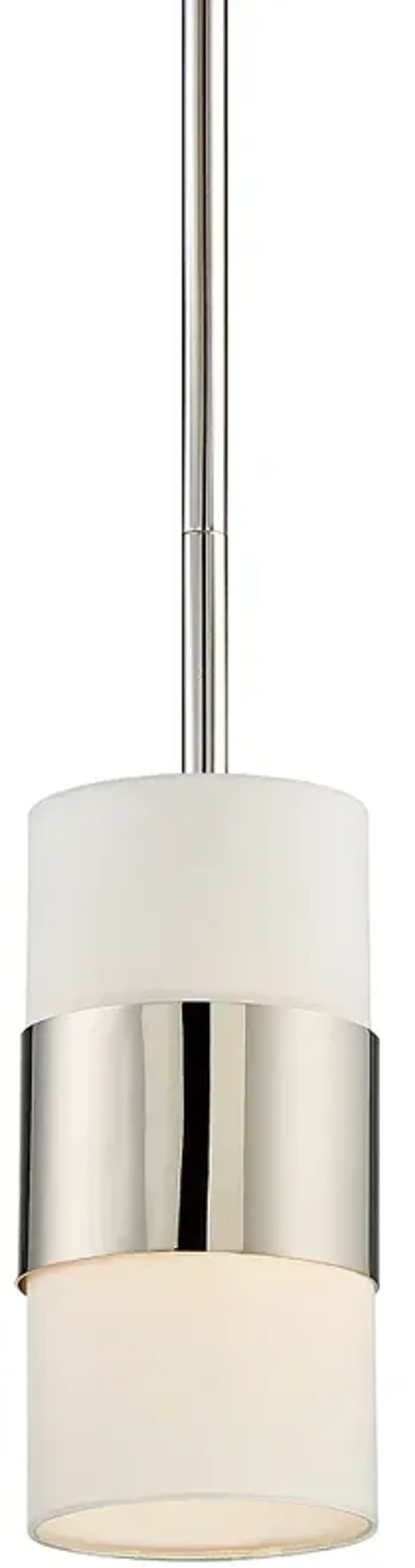 Crystorama Grayson 6" Wide Polished Nickel Mini Pendant