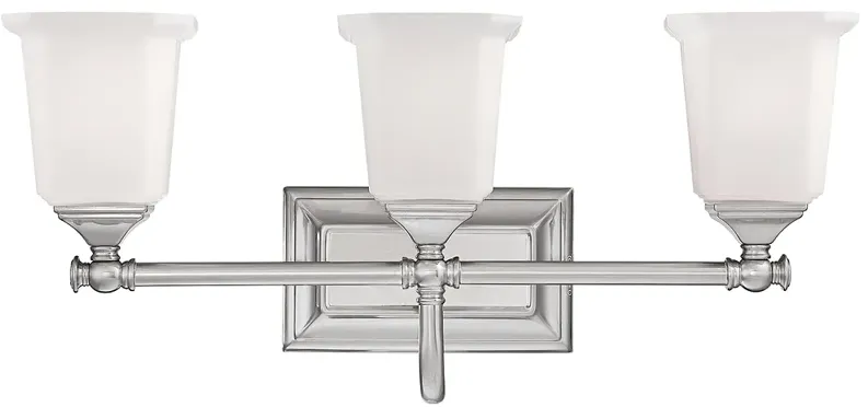 Nicholas Collection Brushed Nickel 22" Wide Bathroom Light