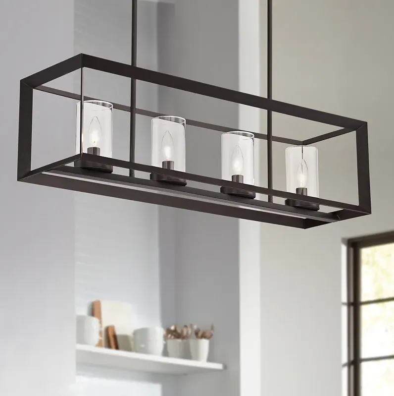 Franklin Iron Cove Point 34 1/2" Linear Kitchen Island Chandelier