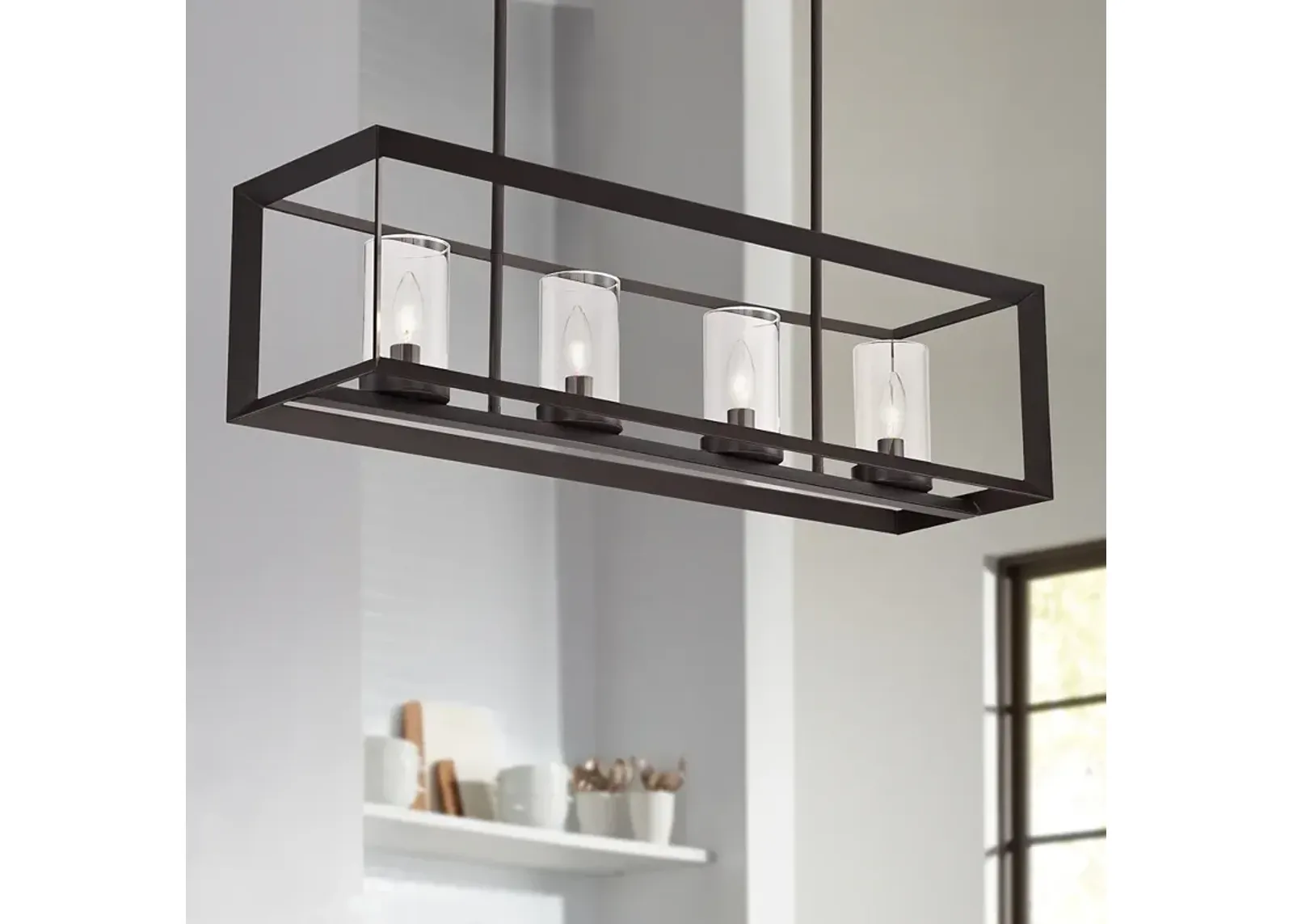 Franklin Iron Cove Point 34 1/2" Linear Kitchen Island Chandelier