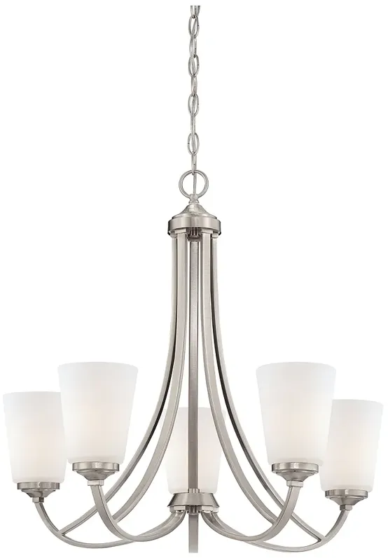 Minka-Lavery Overland Park 26" Wide 5-Light Brushed Nickel Chandelier