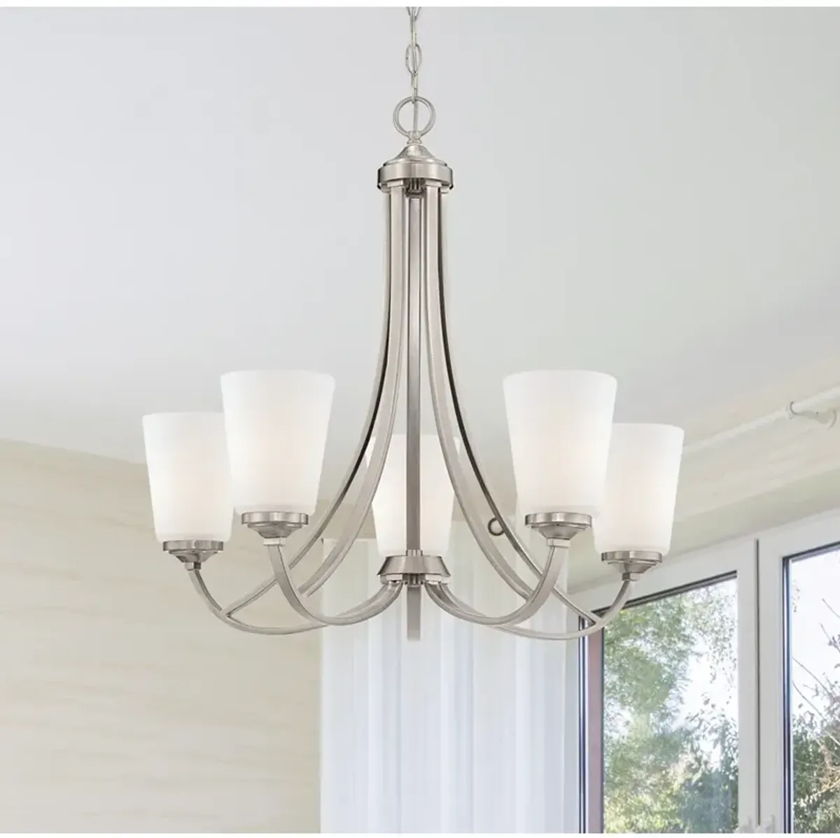 Minka-Lavery Overland Park 26" Wide 5-Light Brushed Nickel Chandelier