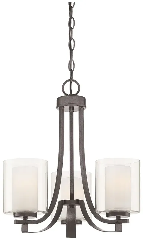 Minka-Lavery Parsons Studio 3-Light Smoked Iron Chandelier