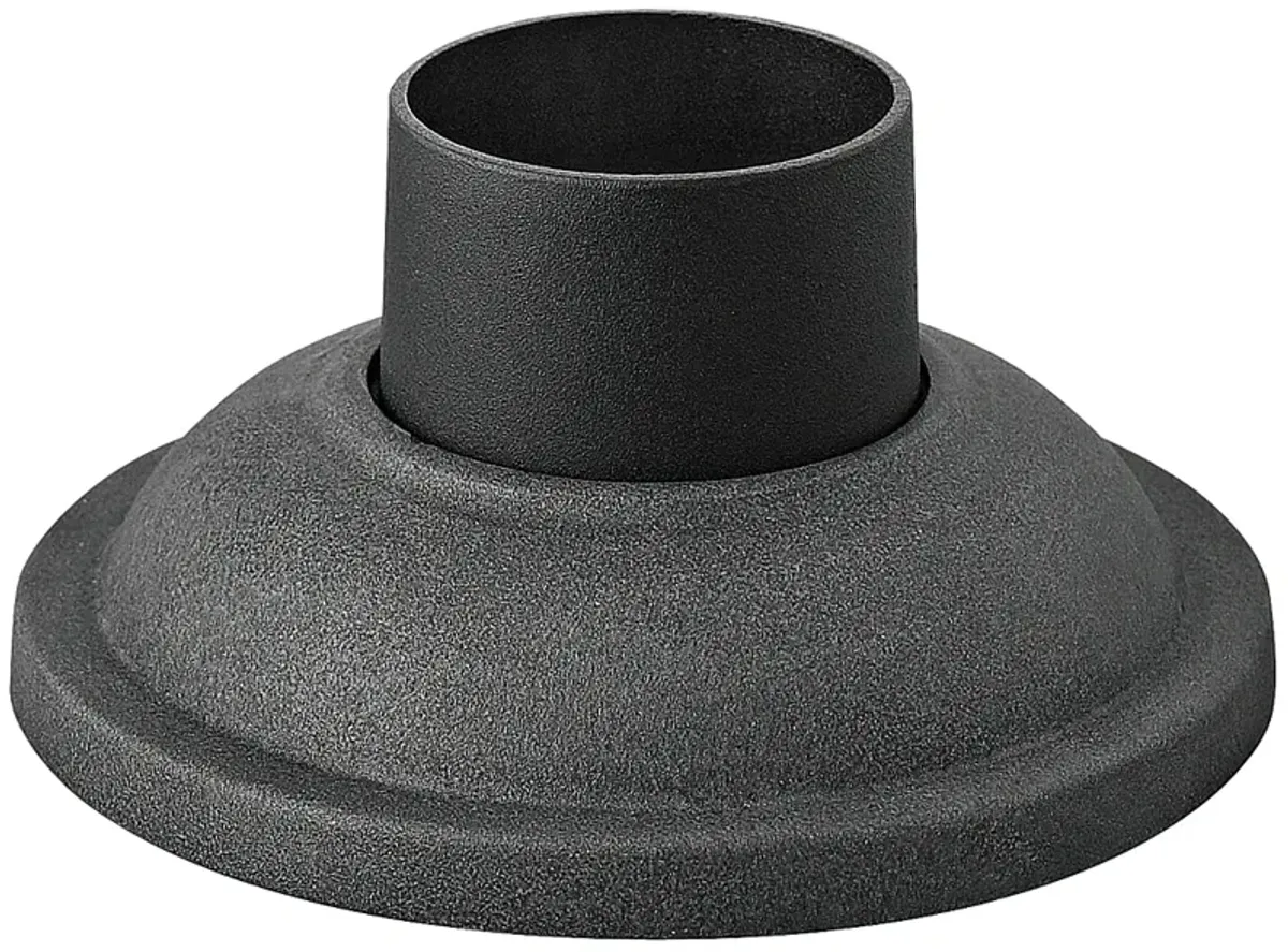 Signature Pier Mount Fitter - Smooth Base in Aged Zinc