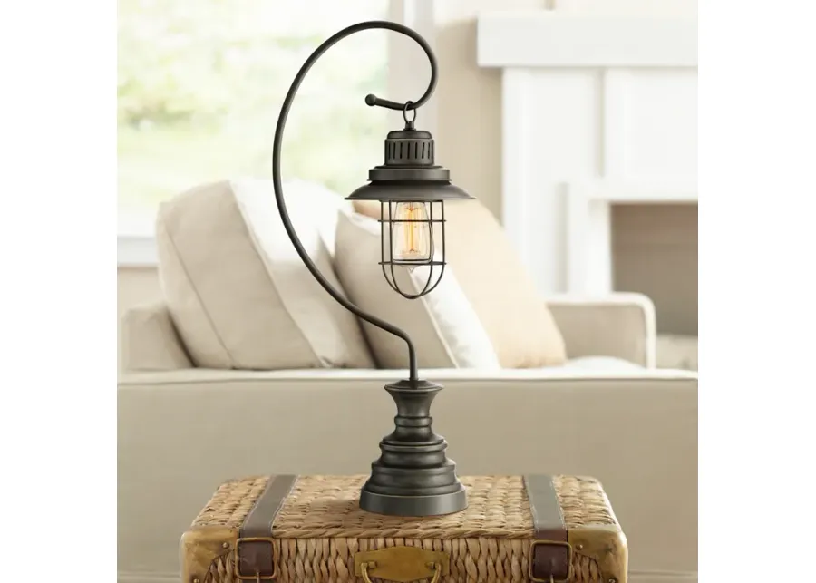 Franklin Iron Works Ulysses 28" Bronze Industrial Lantern Lamp