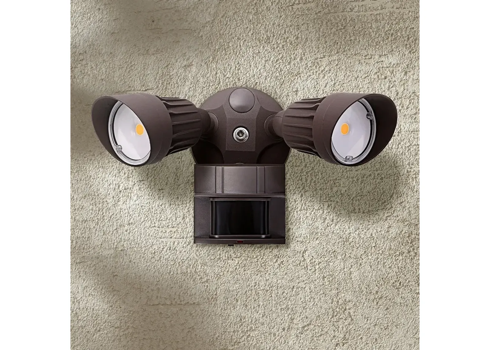 Eco-Star 13" Wide Bronze Finish Motion Sensor LED Security Light