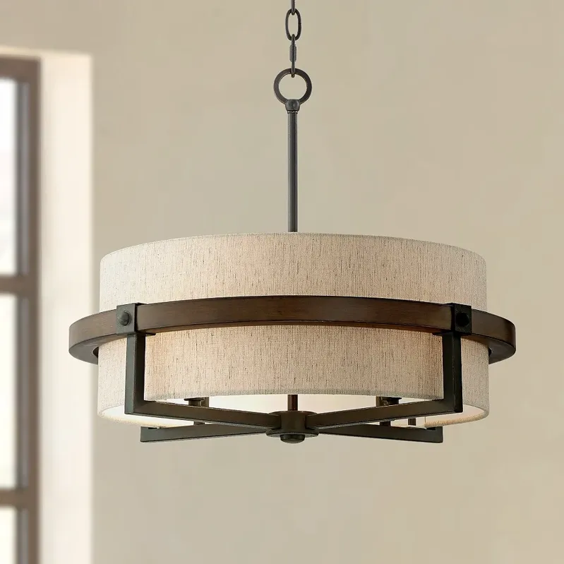 Possini Euro Castille 22" Wide Bronze Rustic Modern Pendant Light