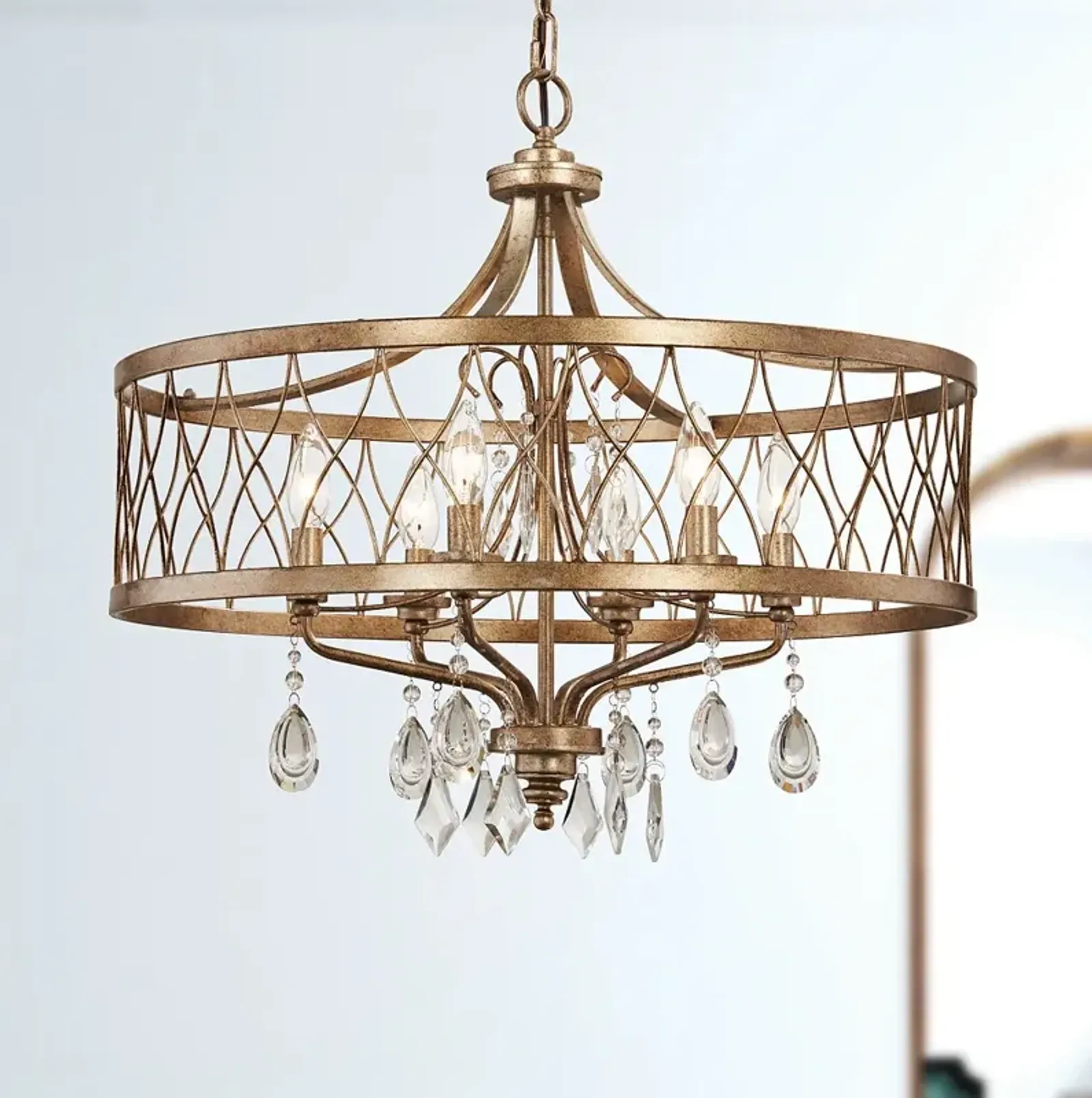 West Liberty 24" Wide Olympus Gold 6-Light Chandelier