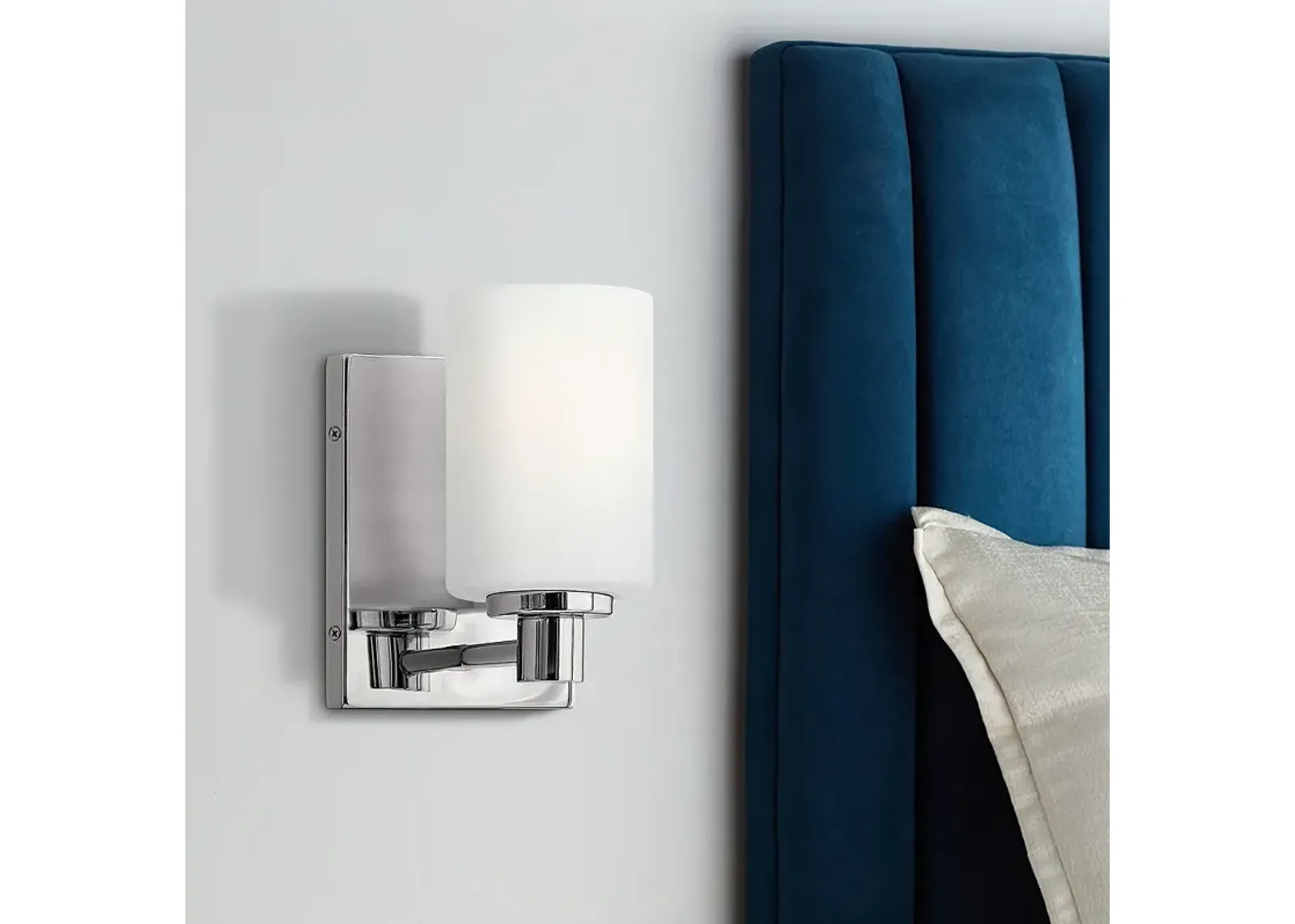 Hinkley Karlie 8 1/4" High Chrome Cylinder Wall Sconce