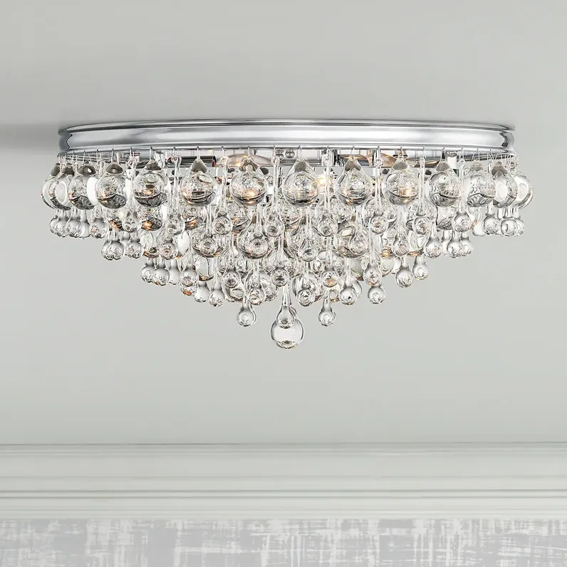 Crystorama Calypso 20"W Glass Balls Chrome Ceiling Light