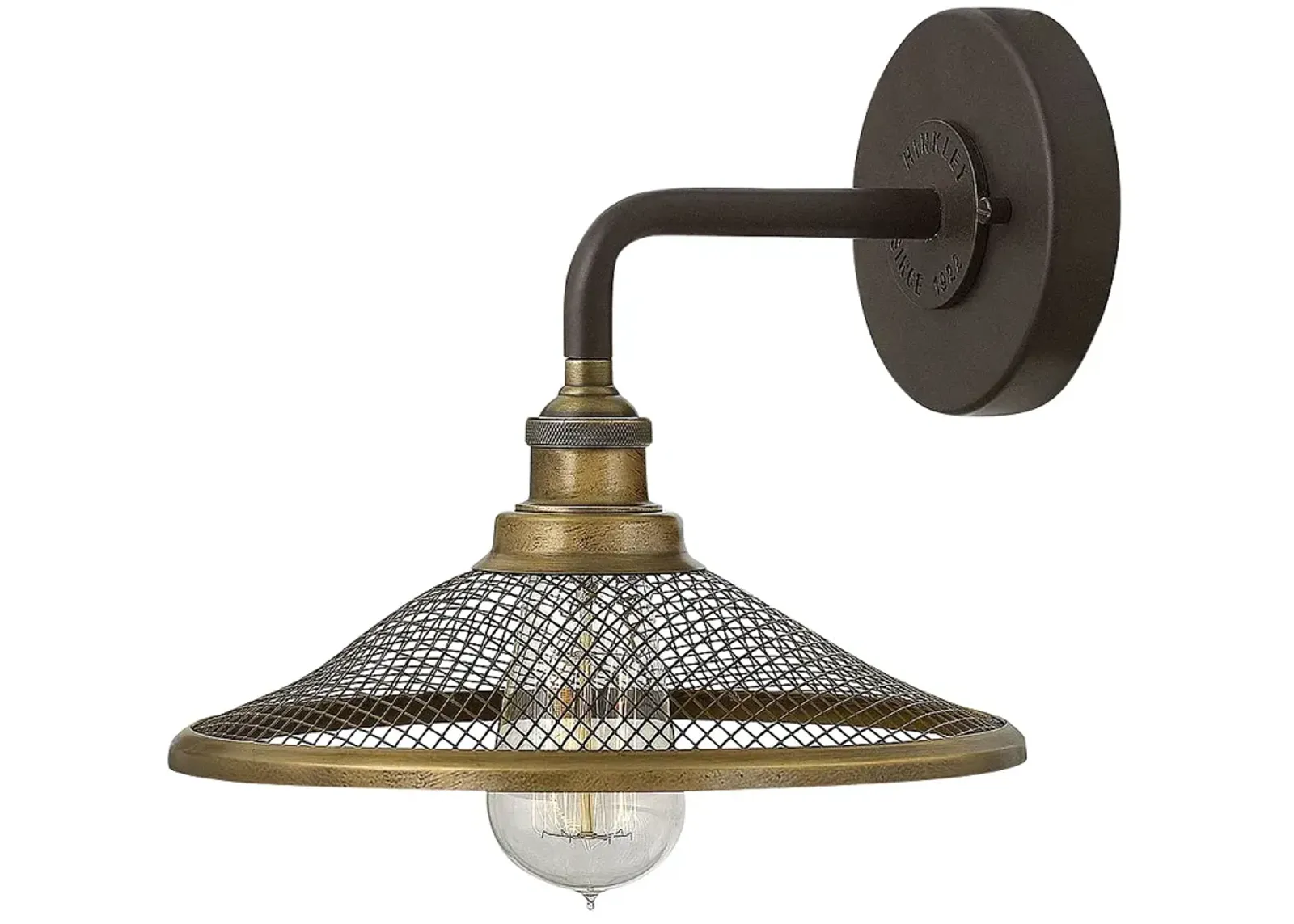 Hinkley Rigby 8 1/2" High Buckeye Bronze Brass Wall Sconce