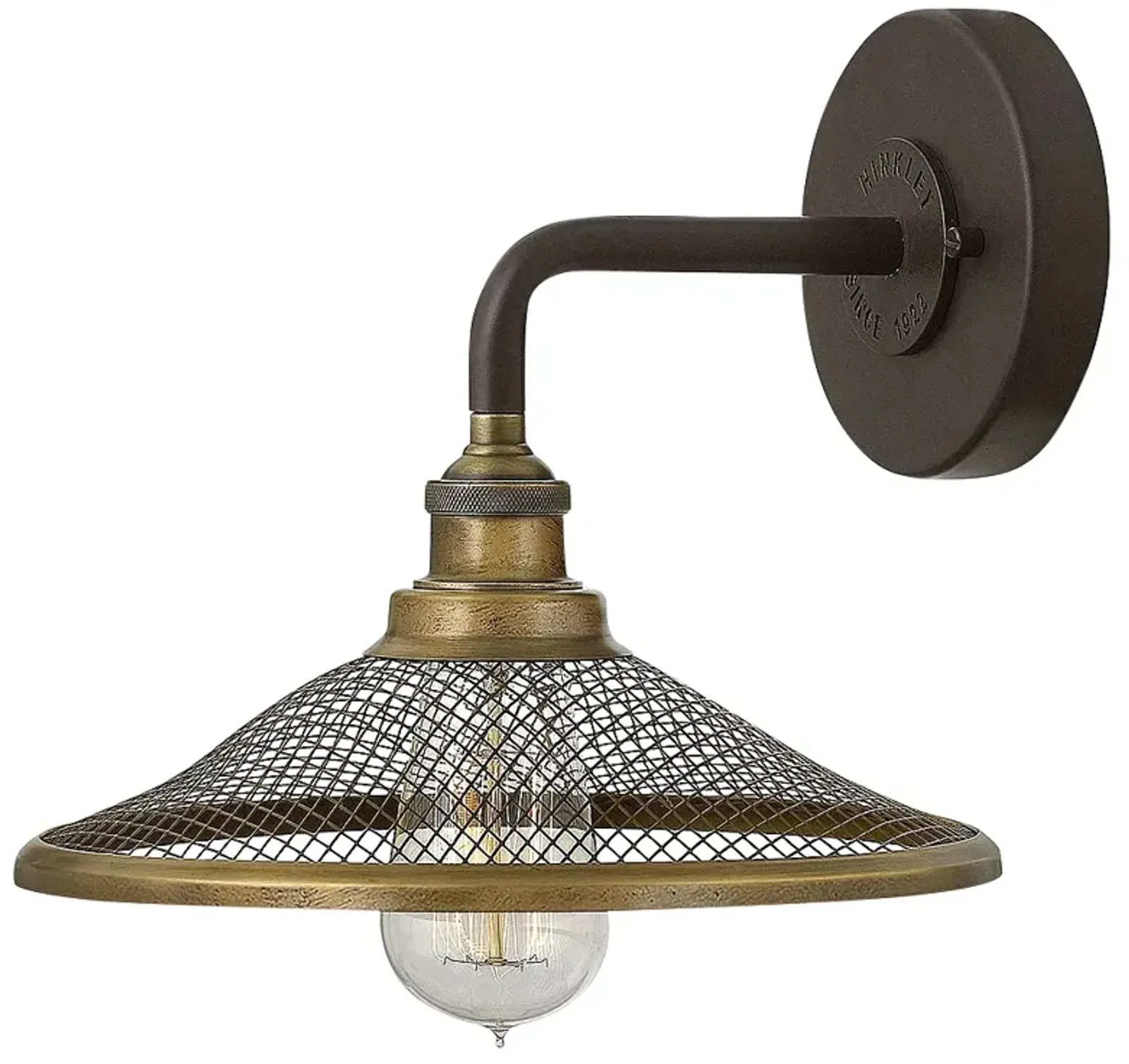 Hinkley Rigby 8 1/2" High Buckeye Bronze Brass Wall Sconce