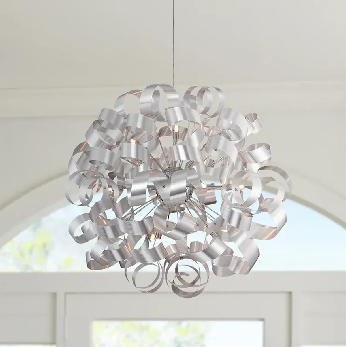 Quoizel Ribbons 31" Wide Polished Chrome Pendant Light