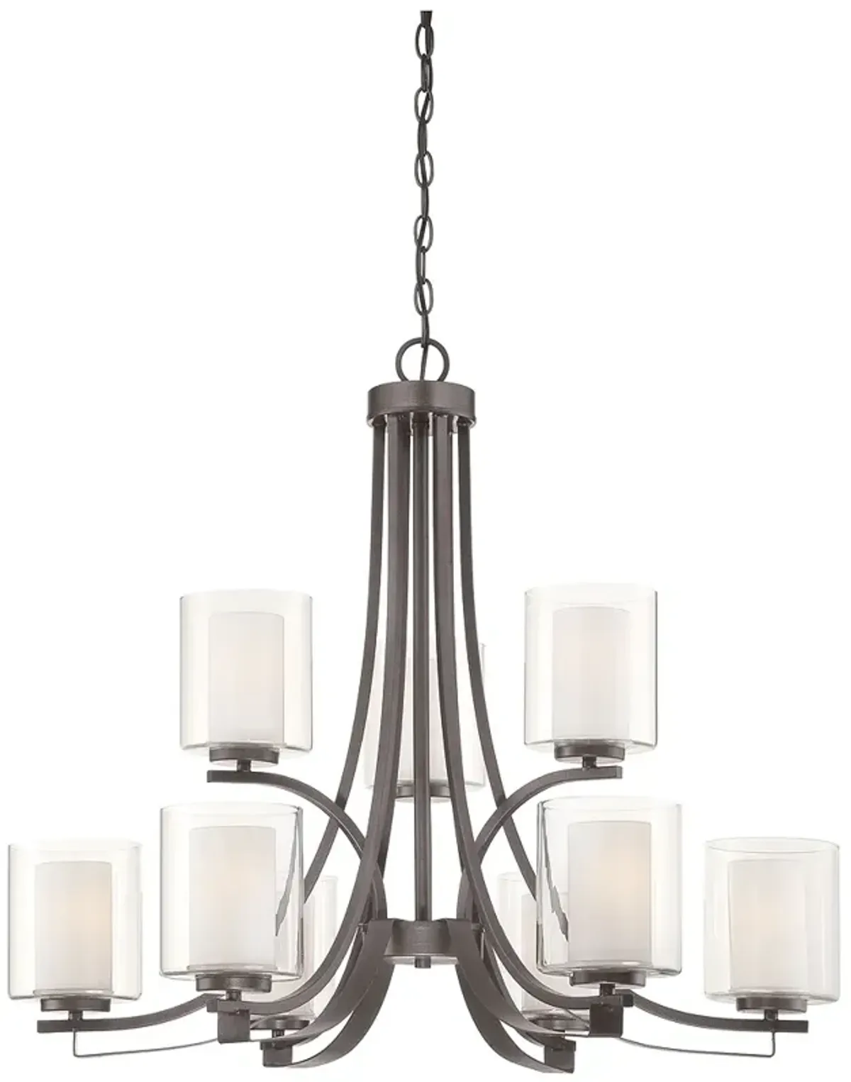 Minka Parsons Studio 31 1/2" Wide Smoked Iron 9-Light Chandelier