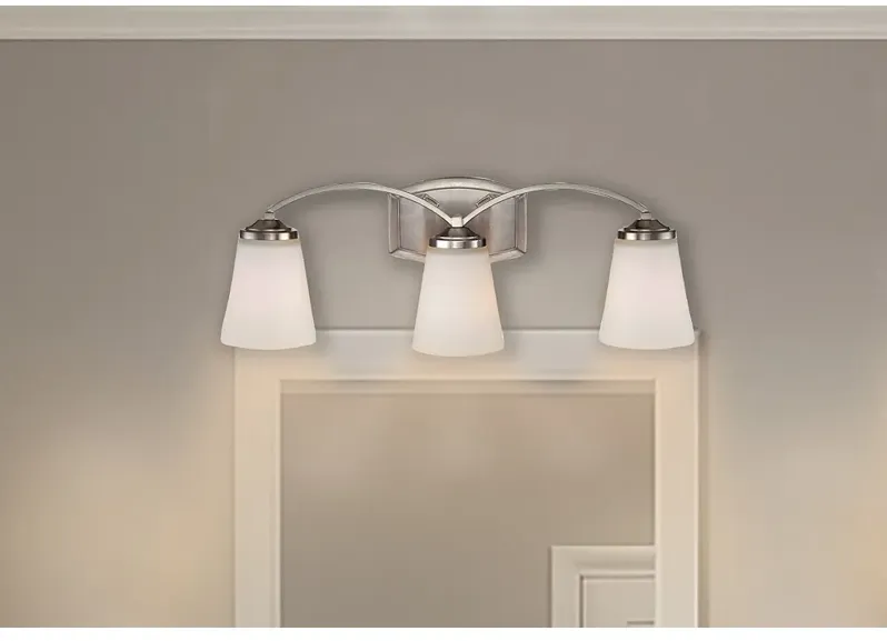 Minka Overland Park 22 3/4" Wide Brushed Nickel 3-Light Bath Light