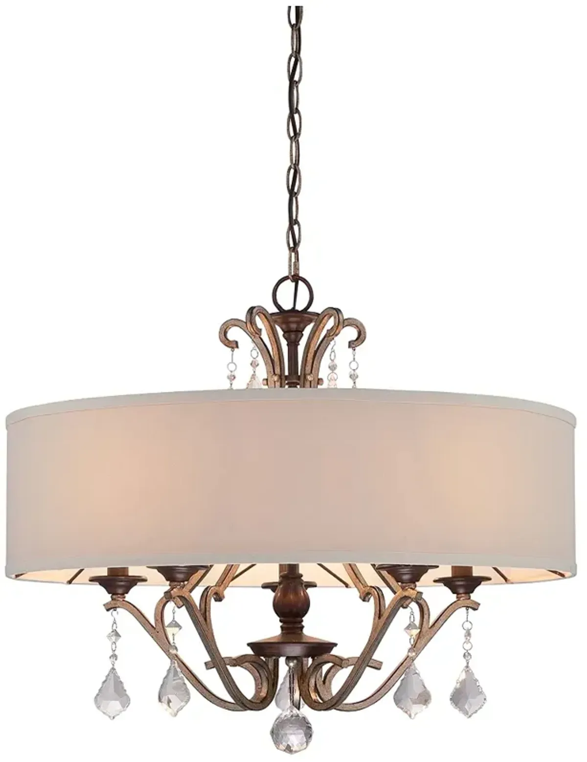 Gwendolyn Place 26"W Dark Rubbed Sienna 5-Light Chandelier