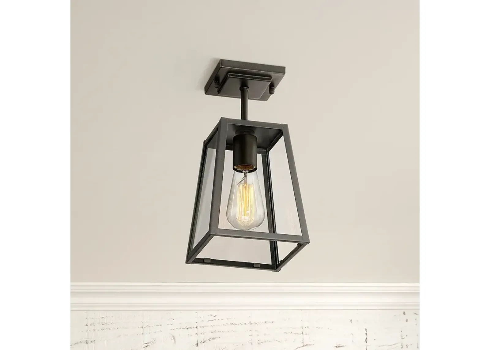 Arrington 6" Wide Mystic Black Outdoor Ceiling Light