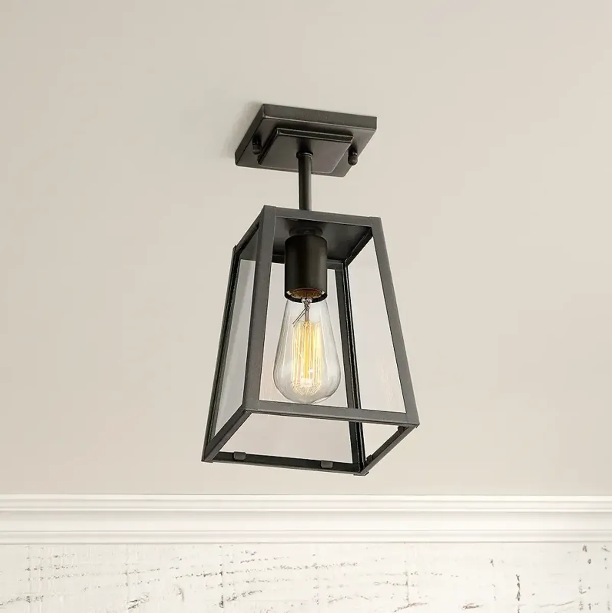 Arrington 6" Wide Mystic Black Outdoor Ceiling Light