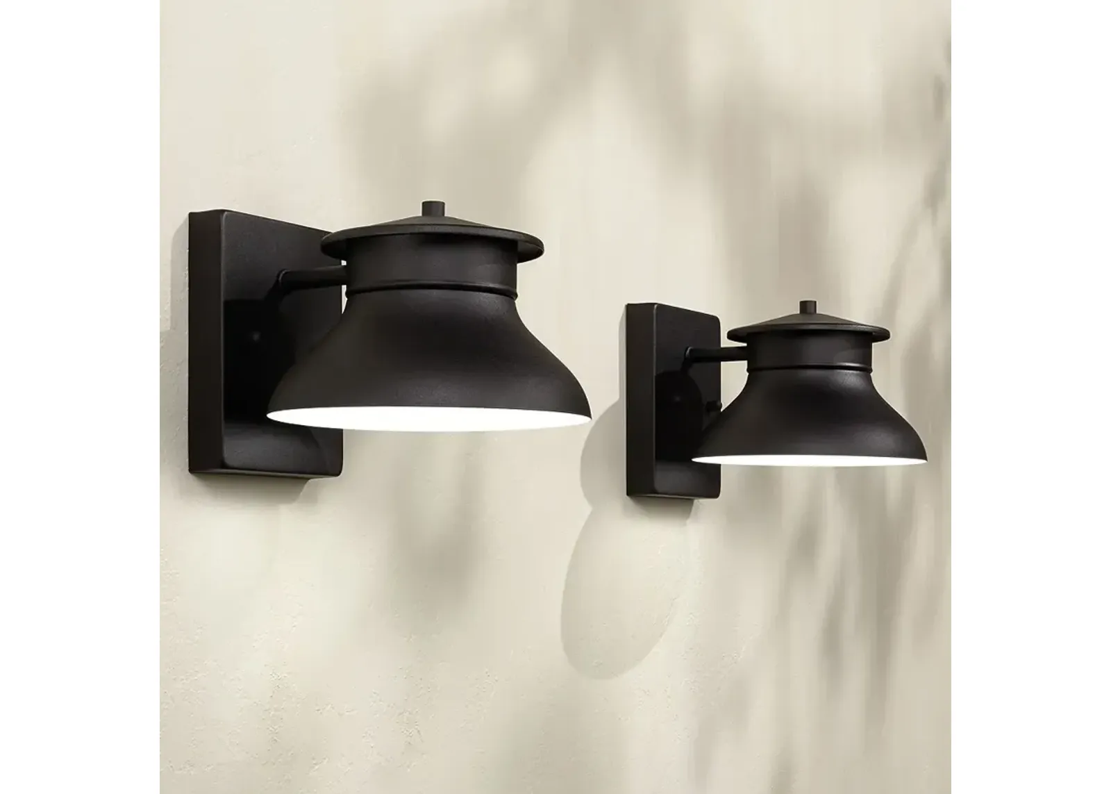 Danbury 5" High Black LED Outdoor Barn Wall Lights Set of 2