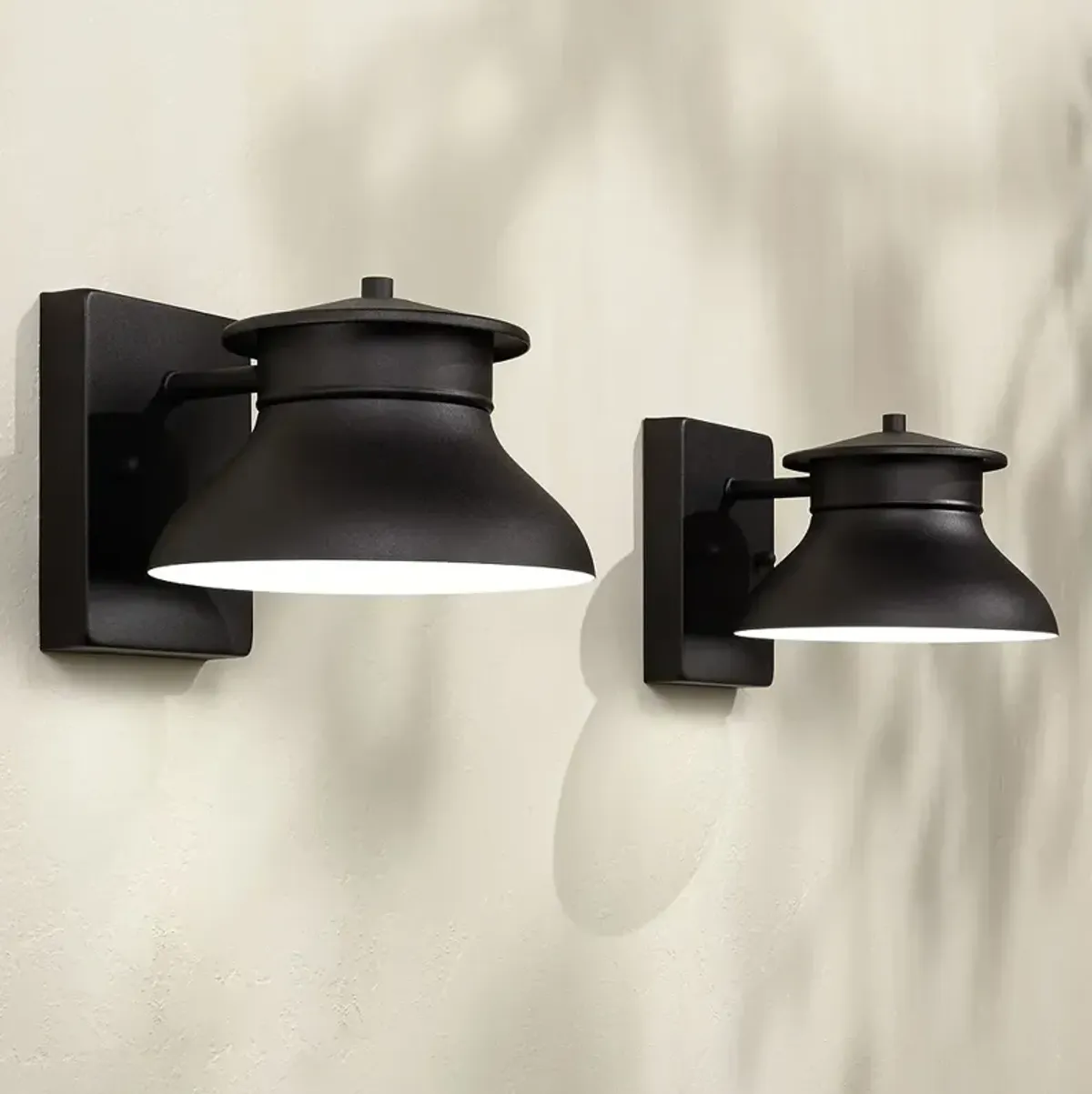 Danbury 5" High Black LED Outdoor Barn Wall Lights Set of 2