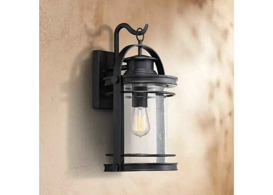 Quoizel Booker 18 1/4" High Mystic Black Outdoor Wall Light