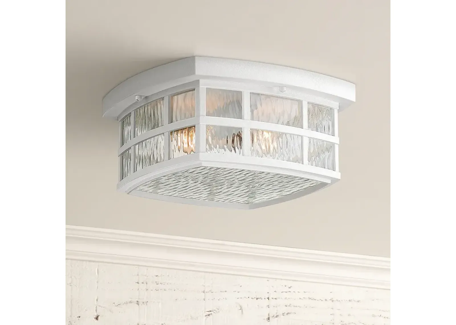 Quoizel Stonington 12" Wide Fresco Outdoor Ceiling Light