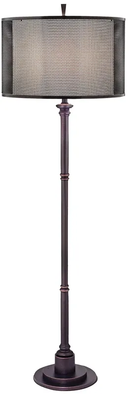 Stiffel 63" High Oxidized Bronze Modern Industrial Metal Floor Lamp