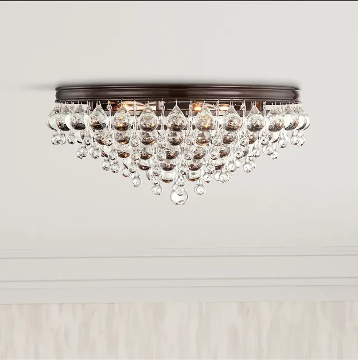 Crystorama Calypso 20"W Glass Balls Bronze Ceiling Light