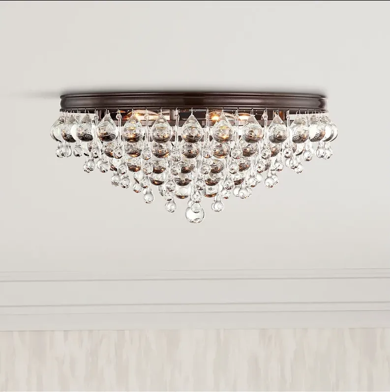 Crystorama Calypso 20"W Glass Balls Bronze Ceiling Light