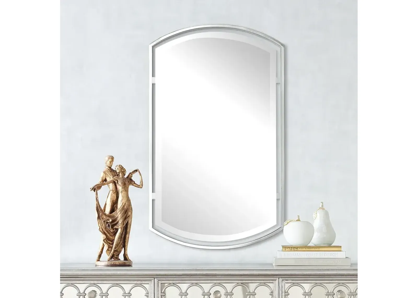 Quoizel Breckenridge Brushed Nickel 21" x 35" Wall Mirror