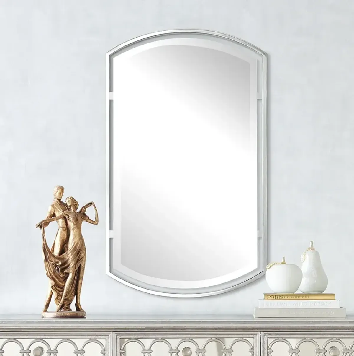 Quoizel Breckenridge Brushed Nickel 21" x 35" Wall Mirror