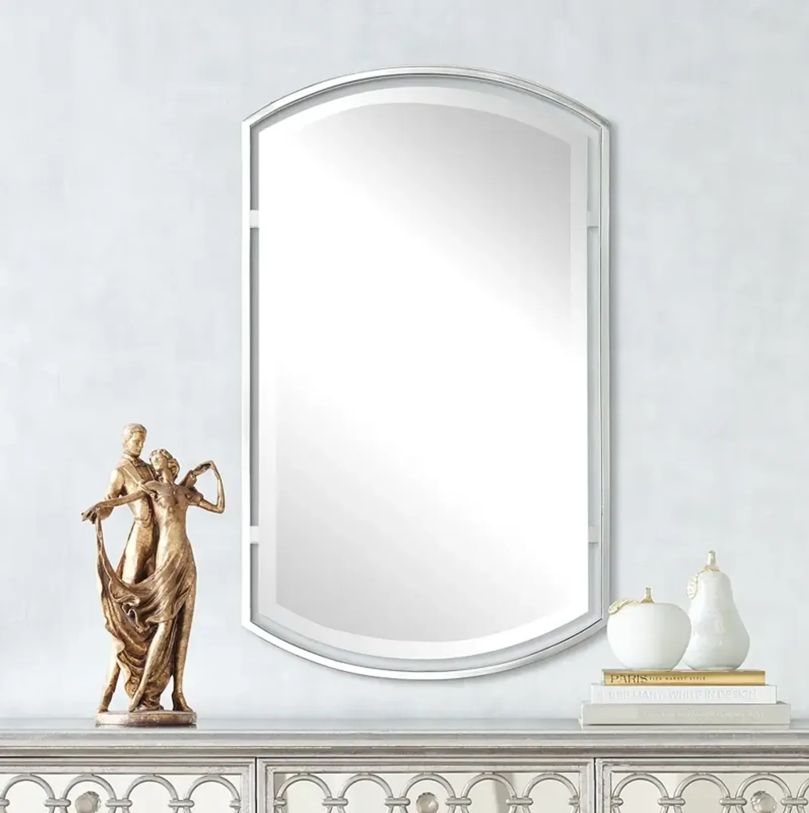 Quoizel Breckenridge Brushed Nickel 21" x 35" Wall Mirror