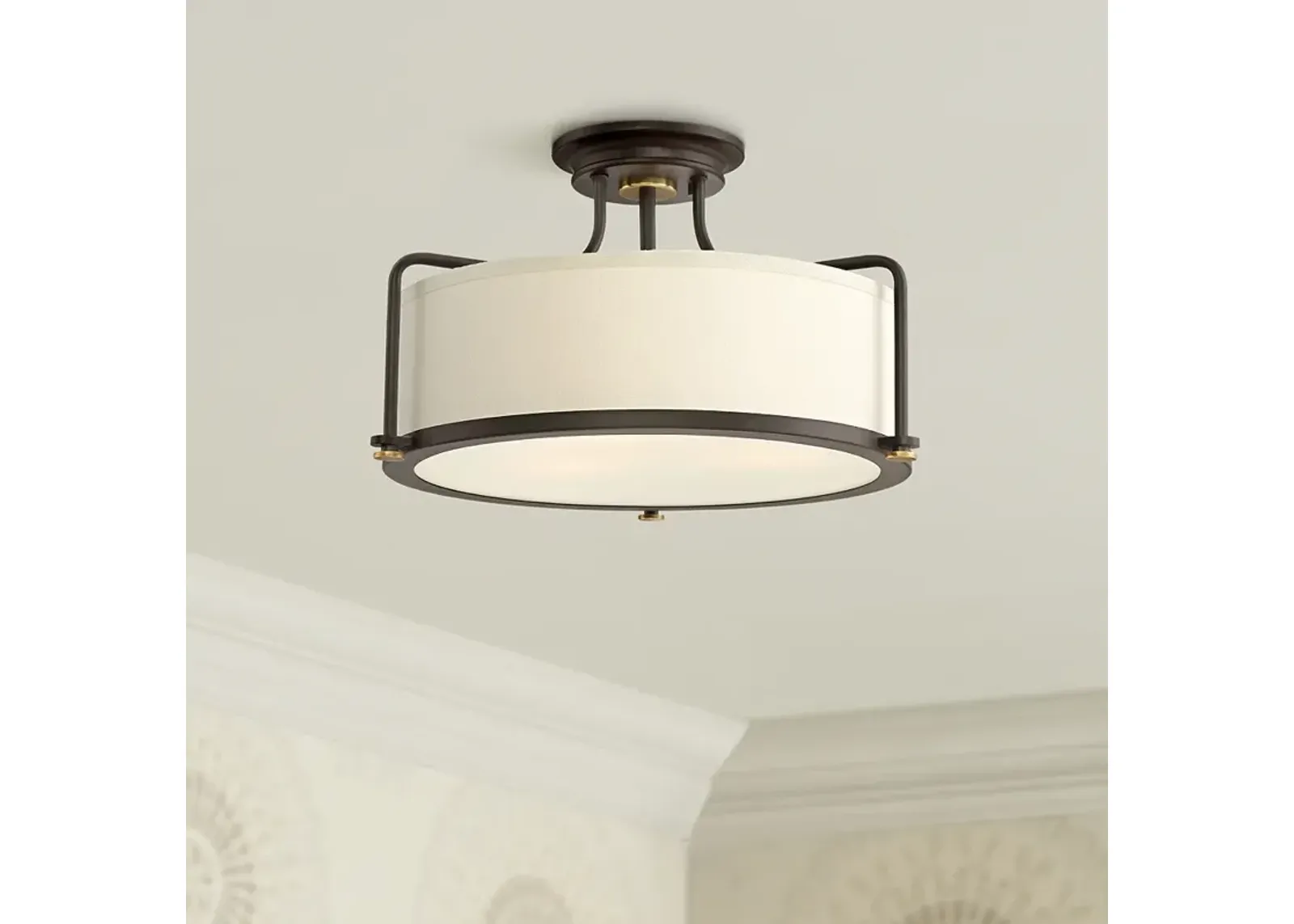 Quoizel Calvary 17 1/2" Wide Western Bronze Ceiling Light